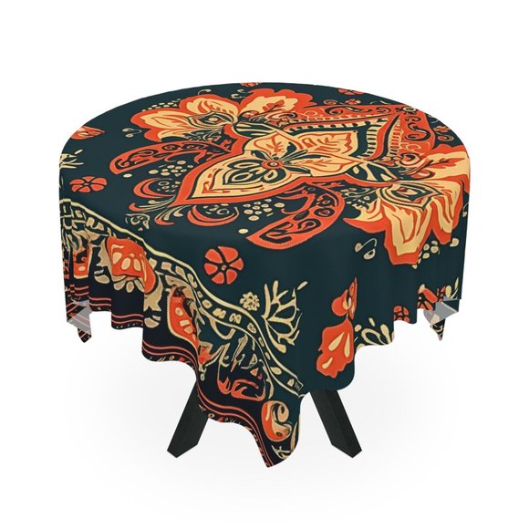 Boho Tablecloth | Vintage Tablecloth | Floral table cloth | Rectangle Square - Picture 5 of 10